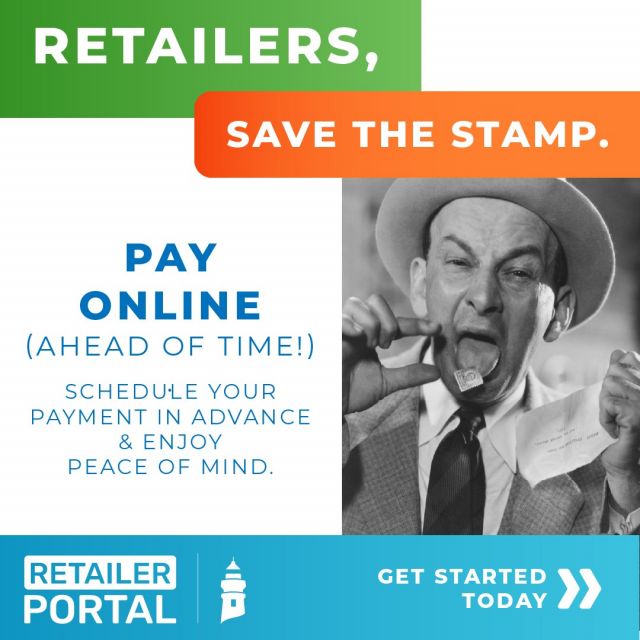 Save the stamp. Retailer Portal allows you to not only pay online, but also to schedule your payments ahead of time. Get instant relief knowing your invoice is paid, instead of waiting days for processing through the mail. Reach out to us today for help or to answer your questions. Head to the link in our bio to get started today.