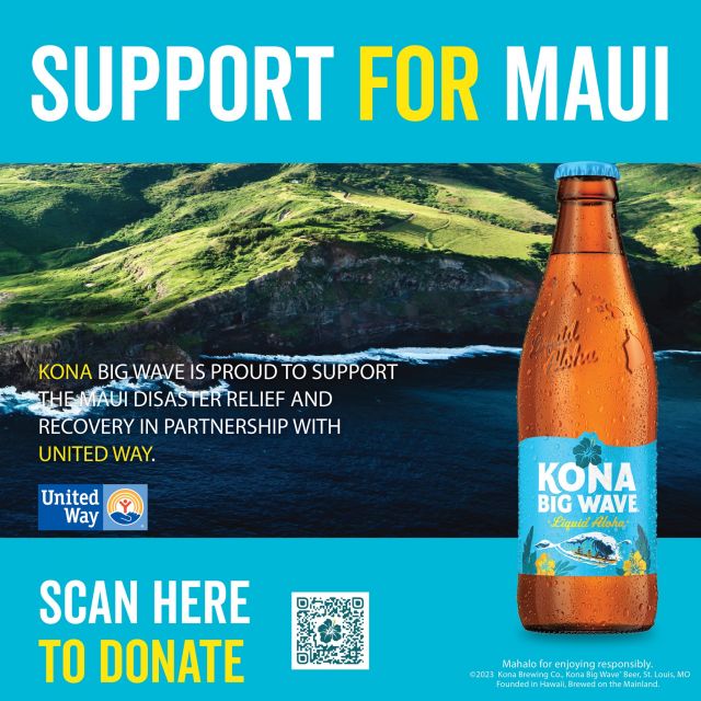 @konabigwave has proudly partnered with @mauiunitedway to support the Maui Fire Disaster  Relief Fund. Please check out their fundraiser if you would like to help out. You can either donate directly, or purchase merchandise that also directly benefits the relief fund. 

Check out the link in @konabigwave bio access the fundraiser, or use the QR code. #alohaformaui